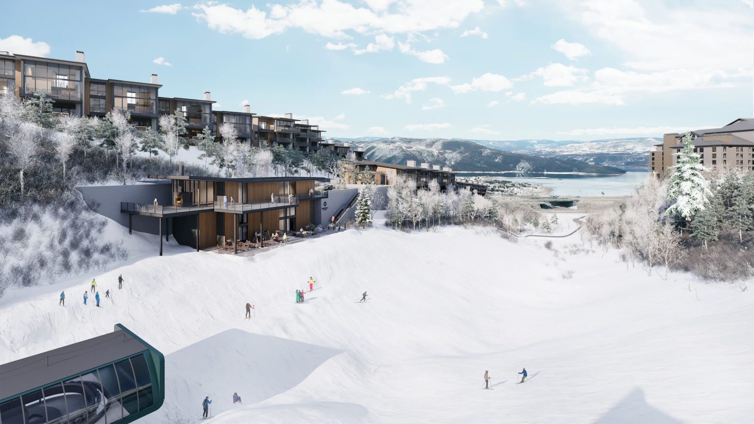 鹿鸣雪邸滑雪场山坡别墅